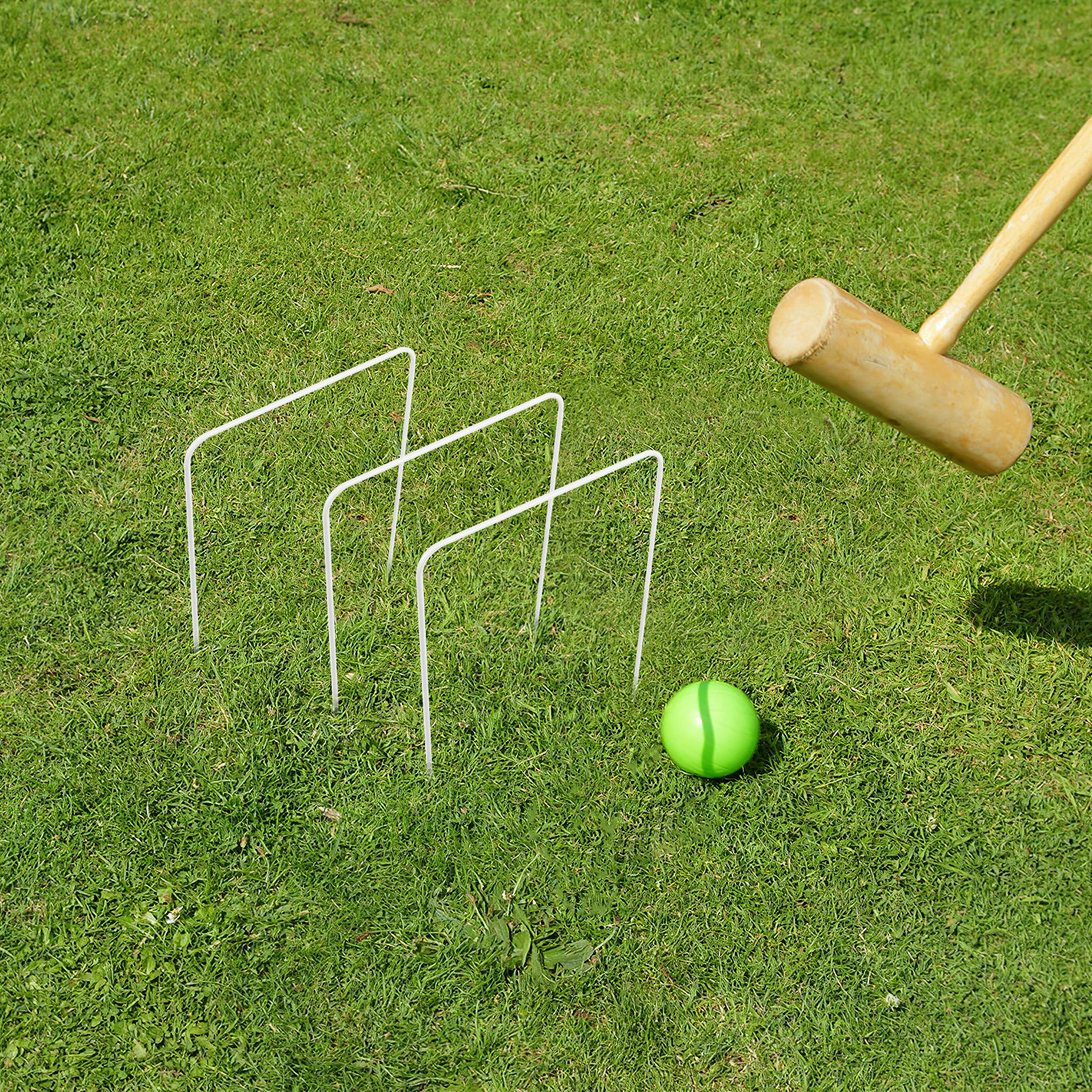 Croquet Set Lawn - 9Pcs Croquet Gate Replacement Set Heavy