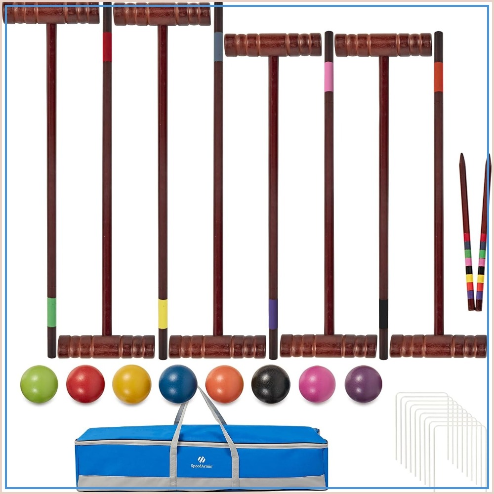 Croquet Set Lawn - Croquet Set for Adults - 8