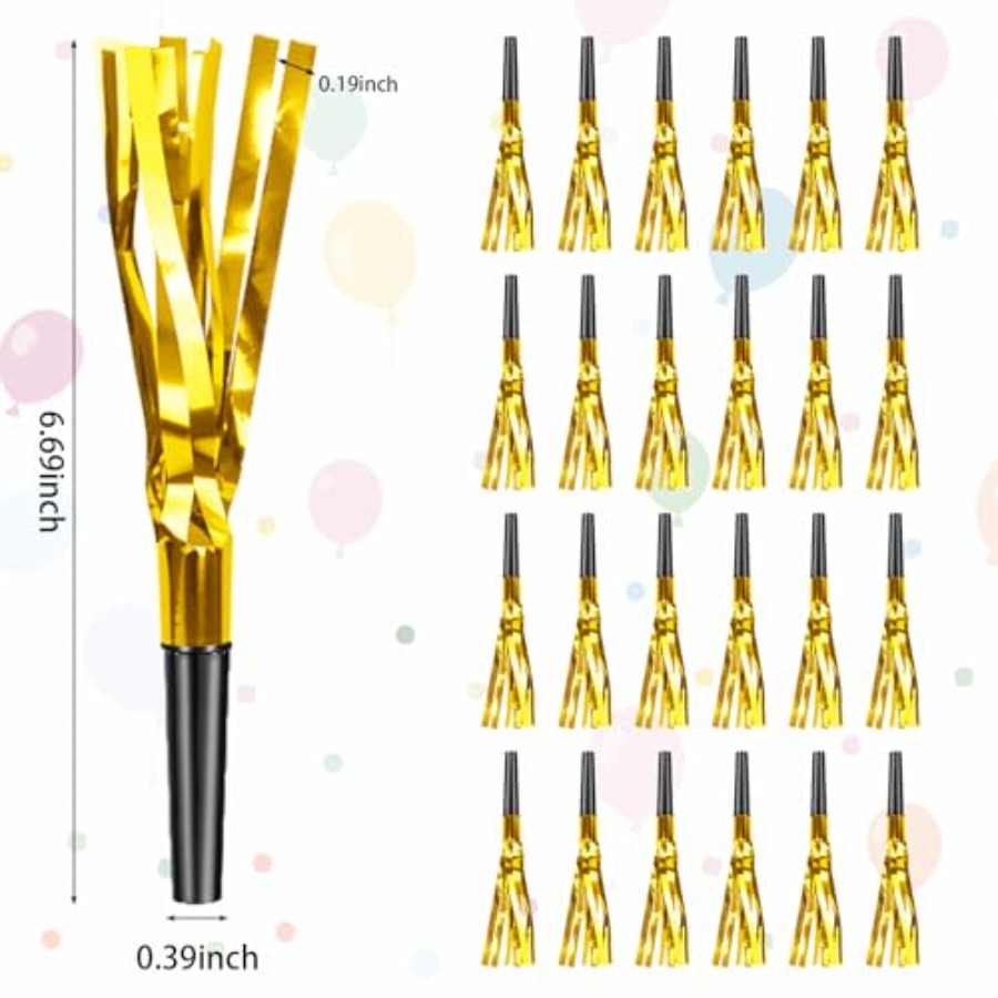 Gold New Years Noise Makers 24 - Party Games No Supplies recensie en prijs