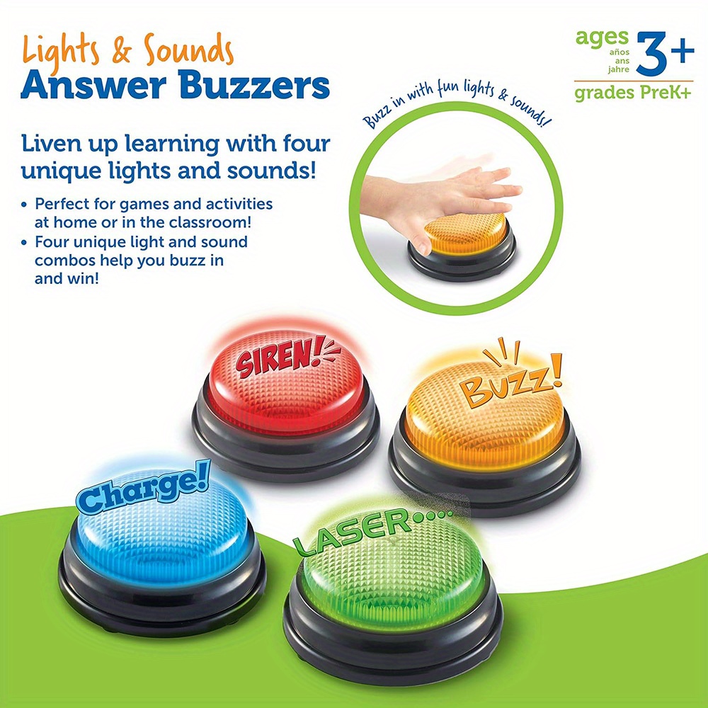 4pcs Lights and Sounds Buzzers - Party Family Games recensie en prijs