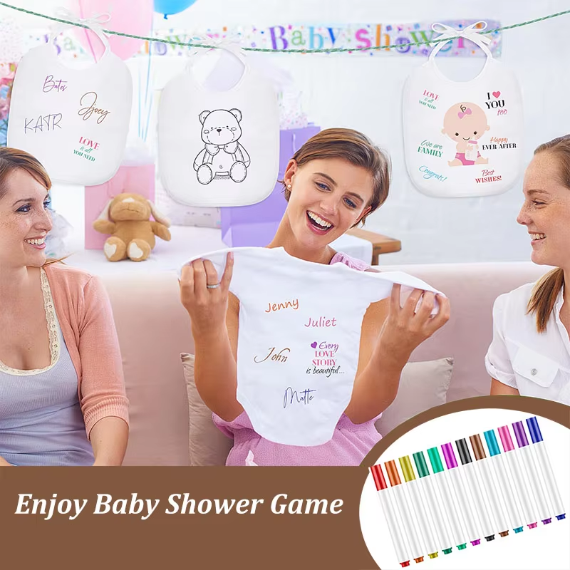 6-30Sets Baby Shower Games Bib - Party Games No Supplies recensie en prijs
