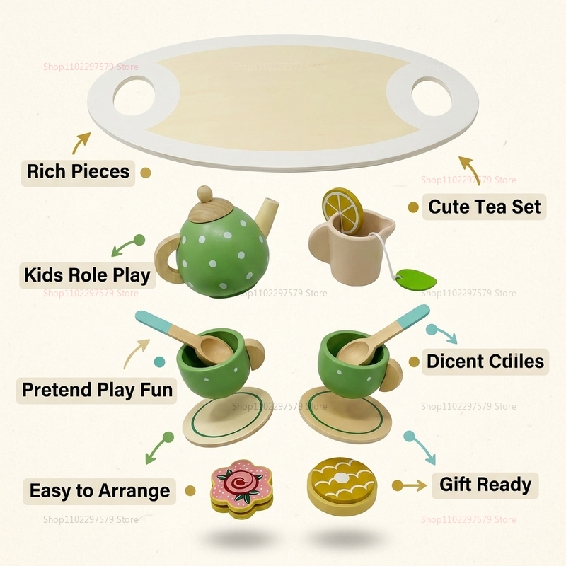 Kids Wooden Afternoon Tea Set  - Party Games You Can Play recensie en prijs