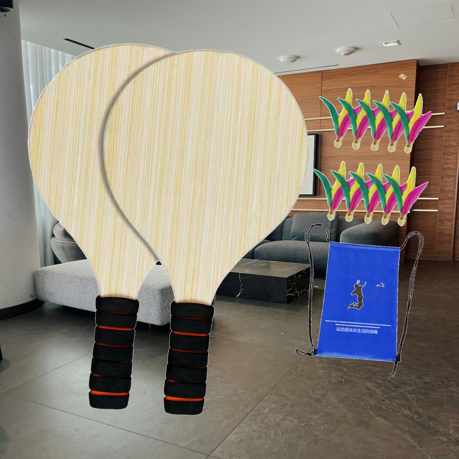 2Pcs Wood Badminton Paddle Set - Badminton Set Garden recensie en prijs
