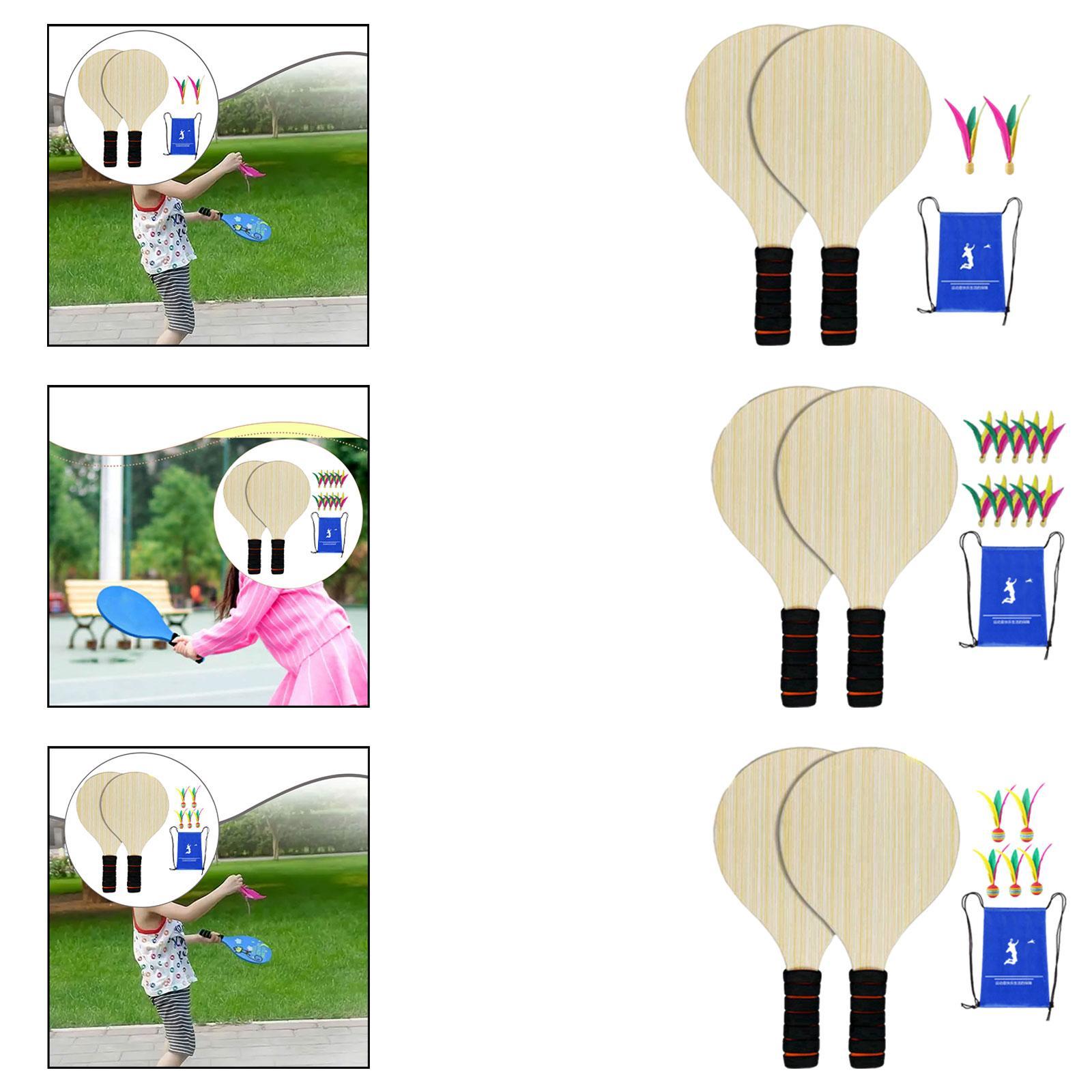 2Pcs Wood Badminton Paddle Set - Badminton Set Garden recensie en prijs