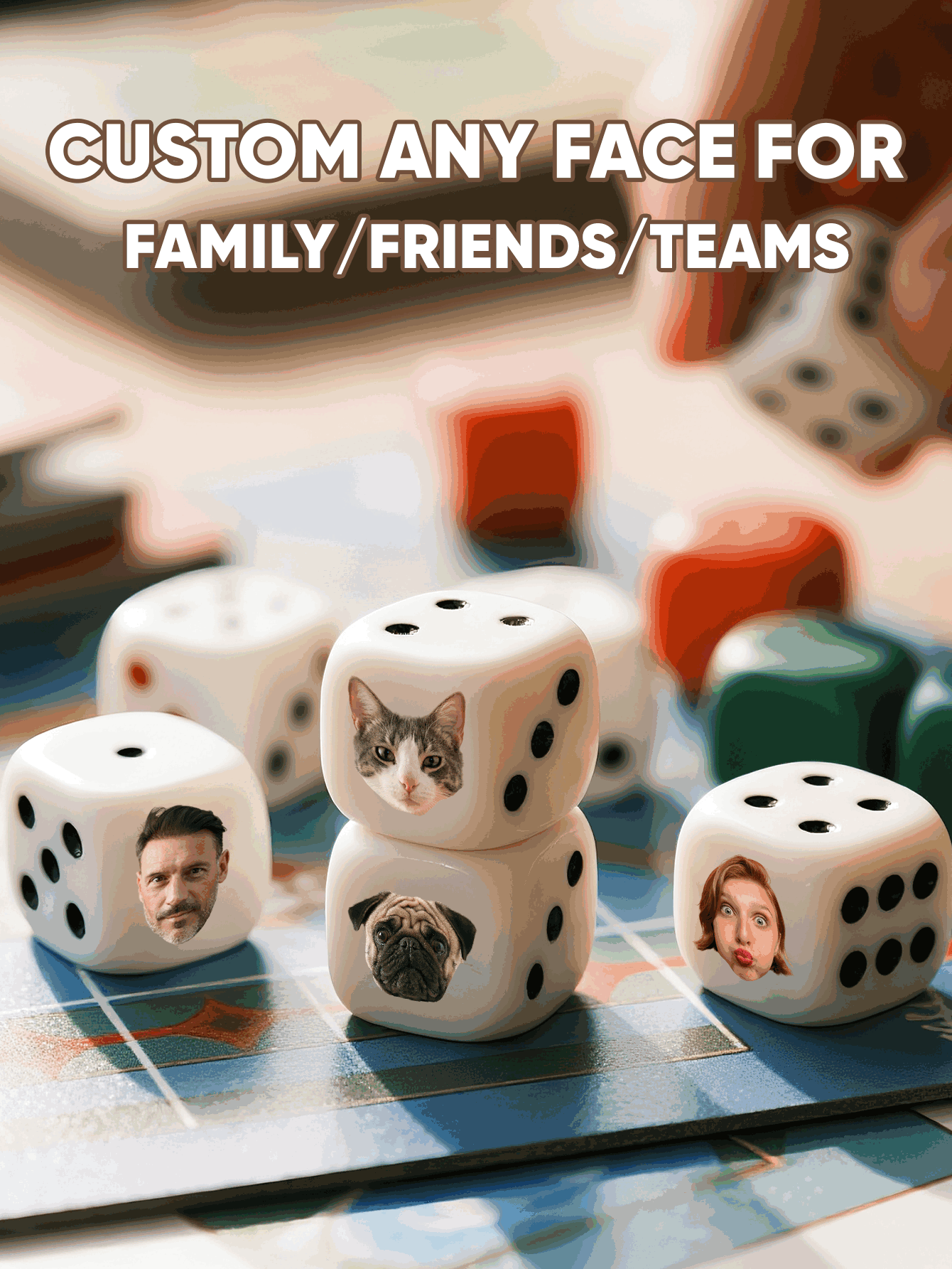Custom Face Dice Personalized  - Party Family Games recensie en prijs
