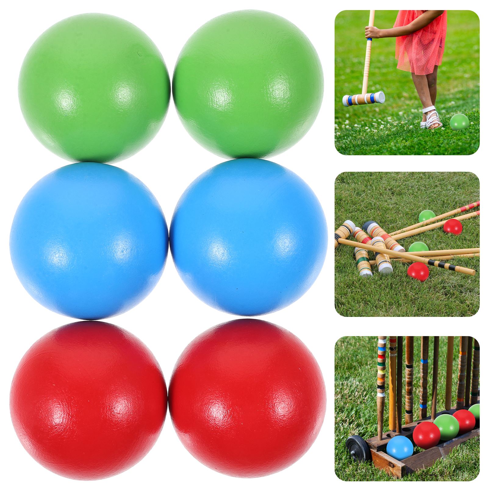 6Pcs Croquet Wooden Ball Set C - Bocce Ball Lawn recensie en prijs