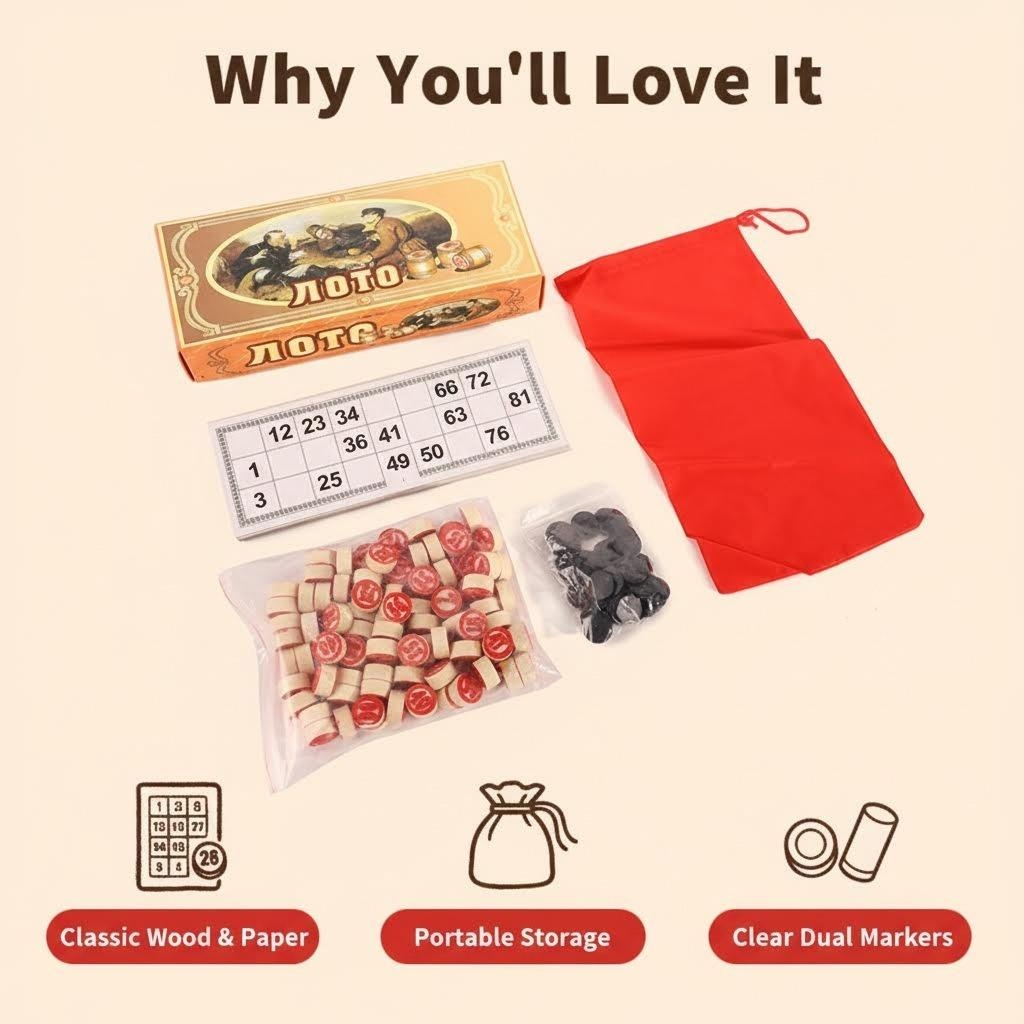 Vintage Russian Lotto Bingo Ga - Party Games Bingo recensie en prijs