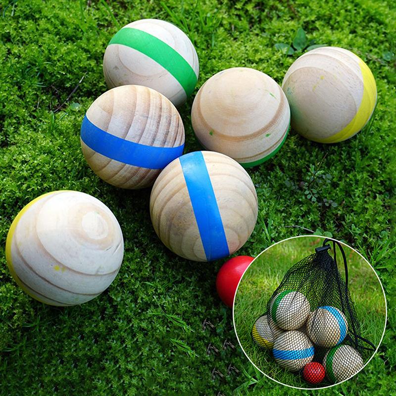 ^7Pcs Wood Bocce Balls Sports  - Bocce Ball Lawn recensie en prijs