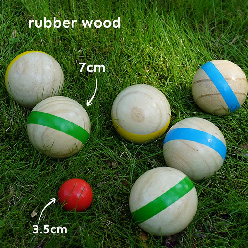 ^7Pcs Wood Bocce Balls Sports  - Bocce Ball Lawn recensie en prijs