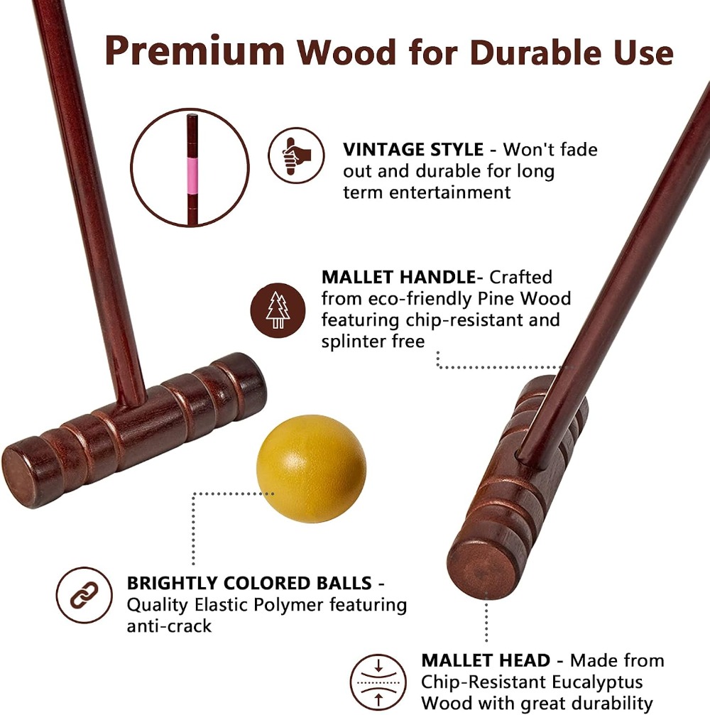 Croquet Set for Adults - 8 Pla - Croquet Set Lawn recensie en prijs