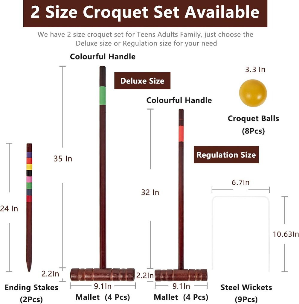 Croquet Set for Adults - 8 Pla - Croquet Set Lawn recensie en prijs