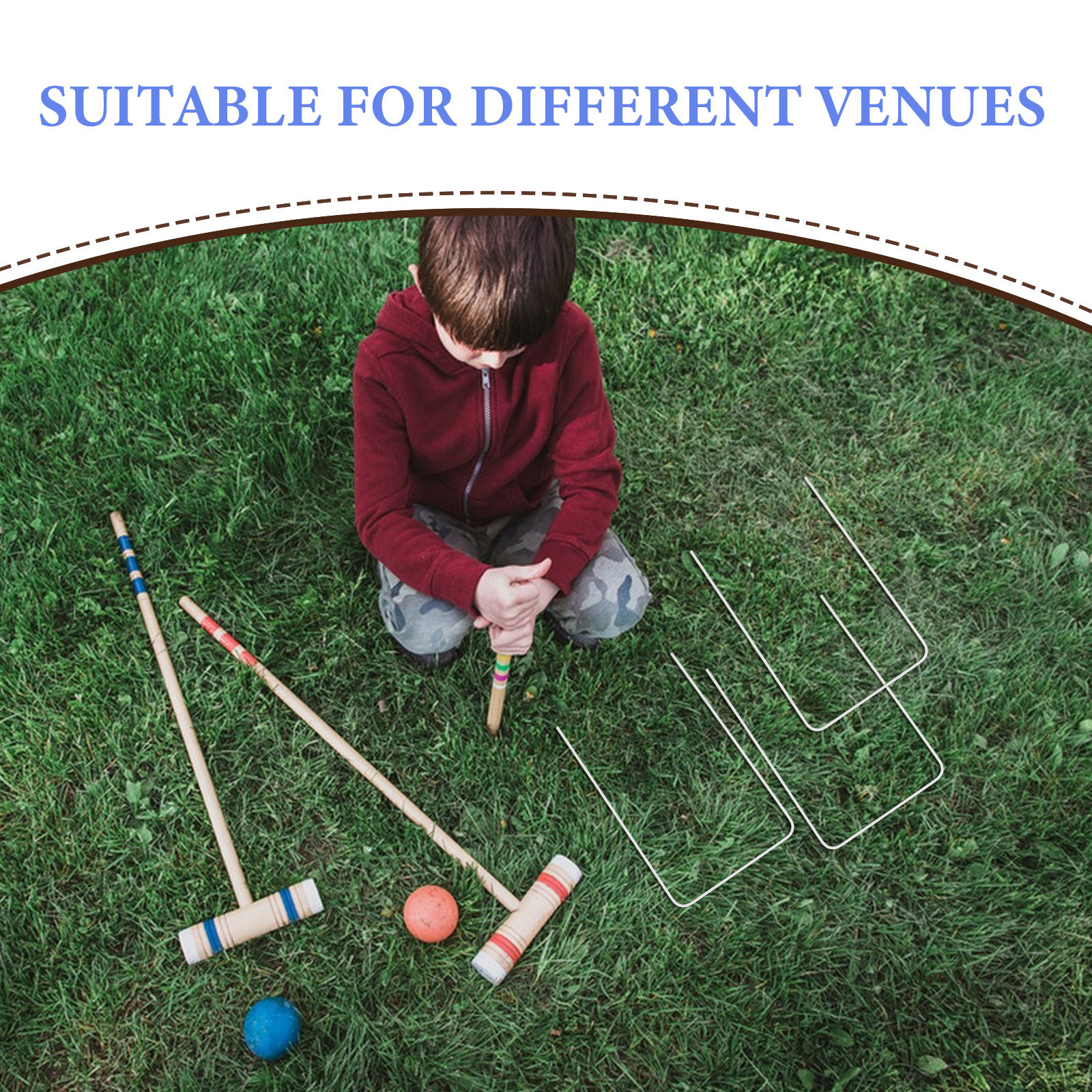 5Pcs Metal Croquet Wickets Sta - Croquet Set Lawn recensie en prijs