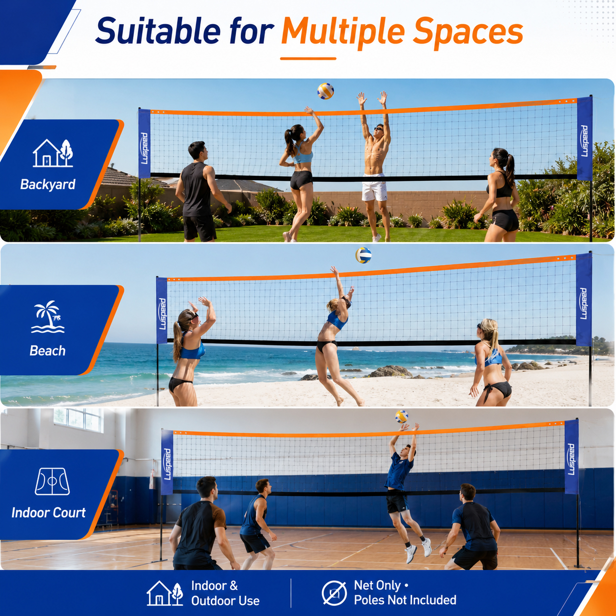 Portable Volleyball Net Outdoo - Badminton Set Garden recensie en prijs