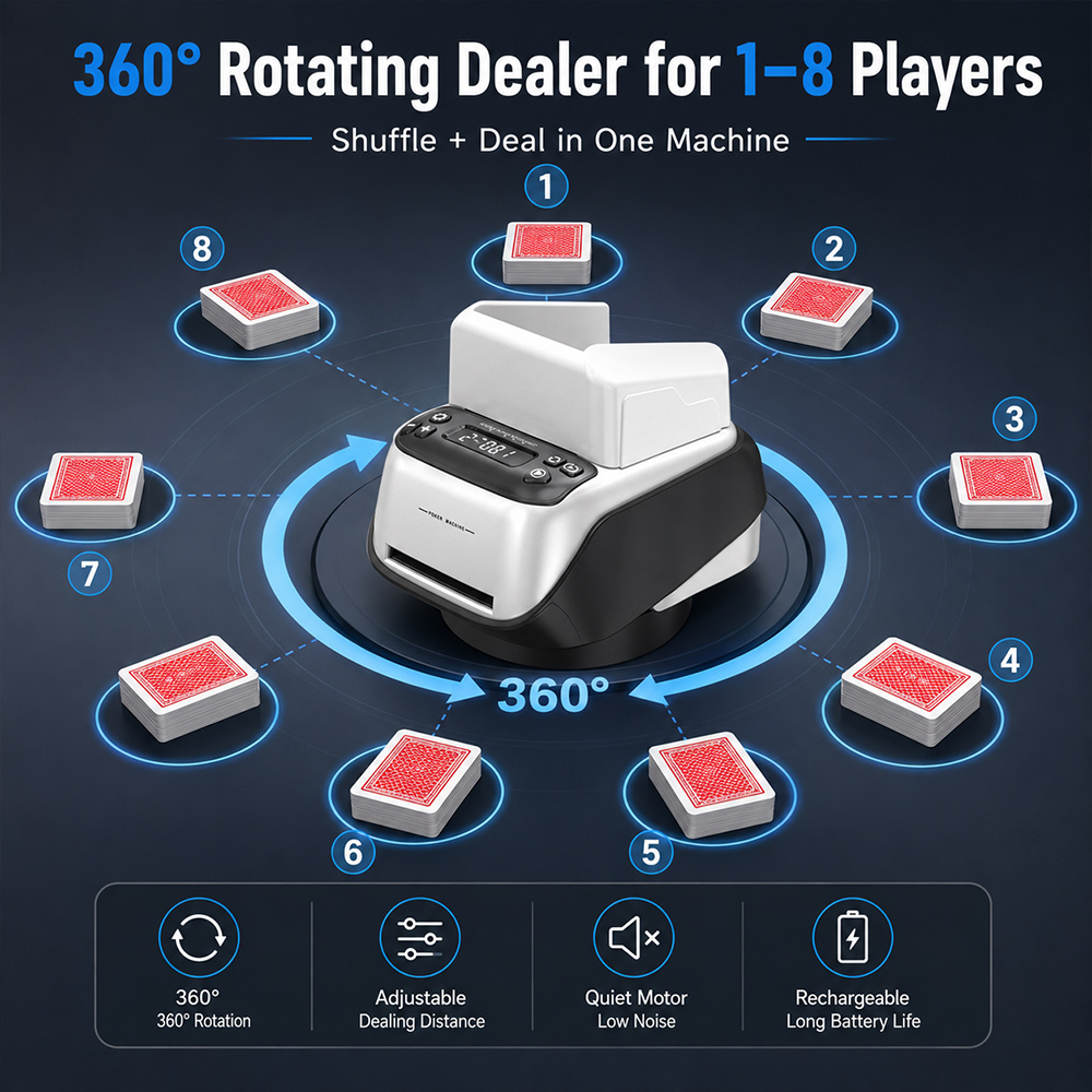 SIHAO 360° Rotating Poker Card - Party Games Cards recensie en prijs