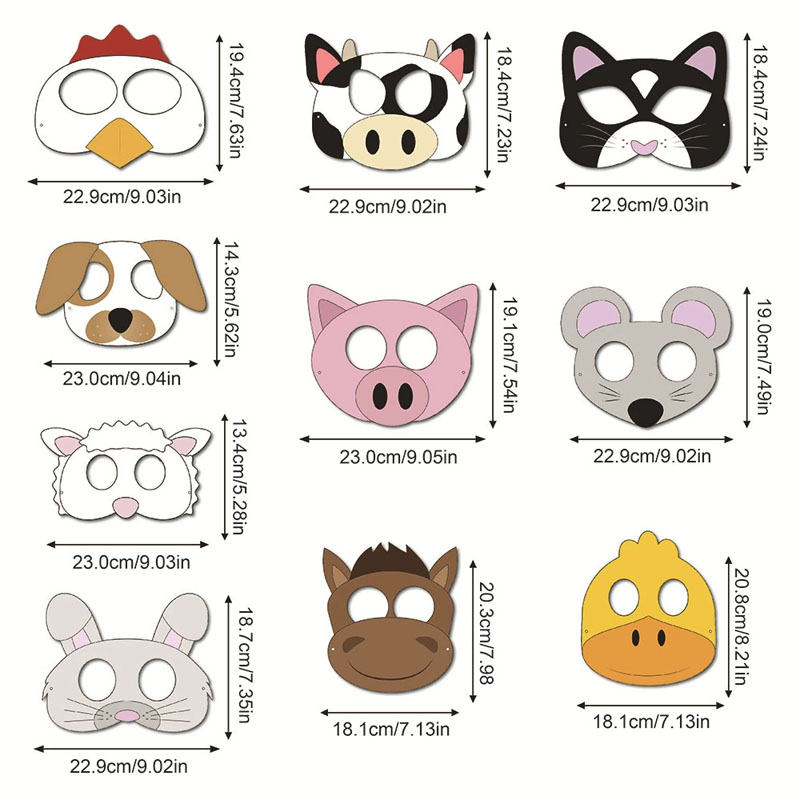 10PCS Farm Theme Cartoon Anima - Party Games No Supplies recensie en prijs