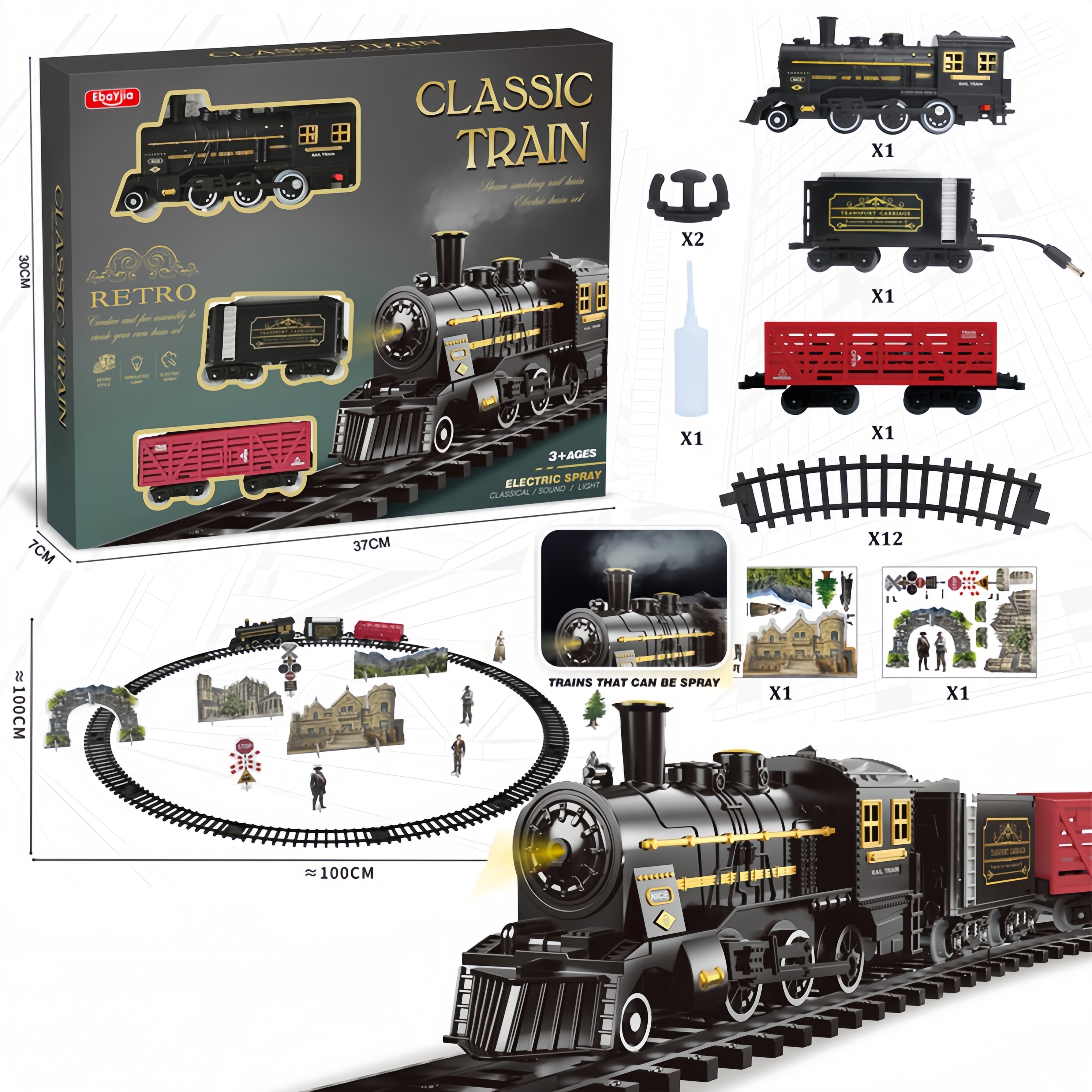 Kids Electric Steam Alloy Trai - Party Games In Steam recensie en prijs