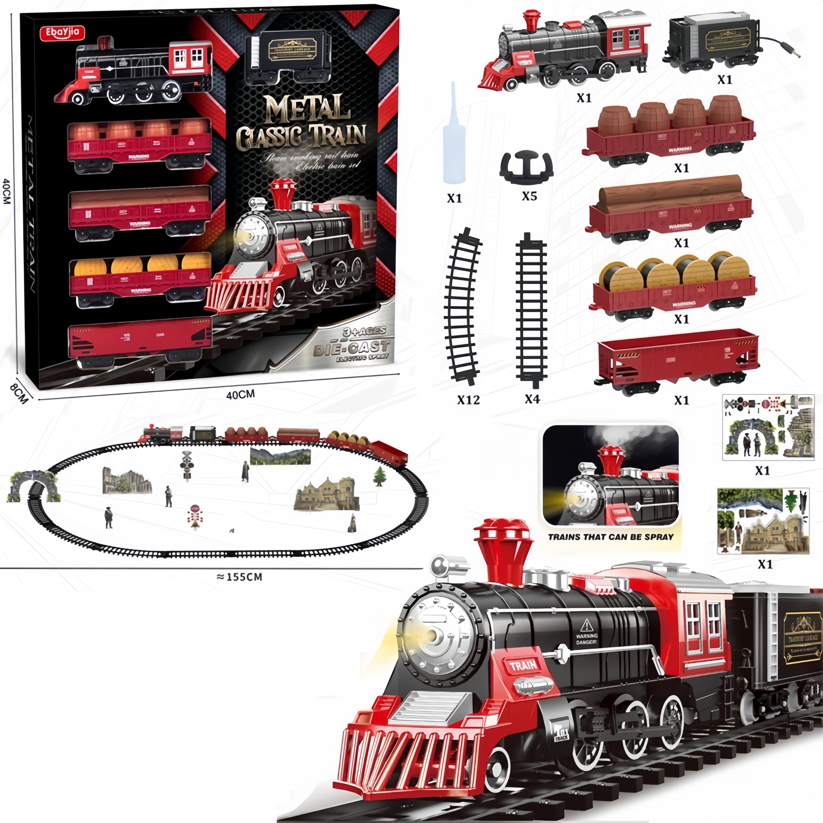 Kids Electric Steam Alloy Trai - Party Games In Steam recensie en prijs