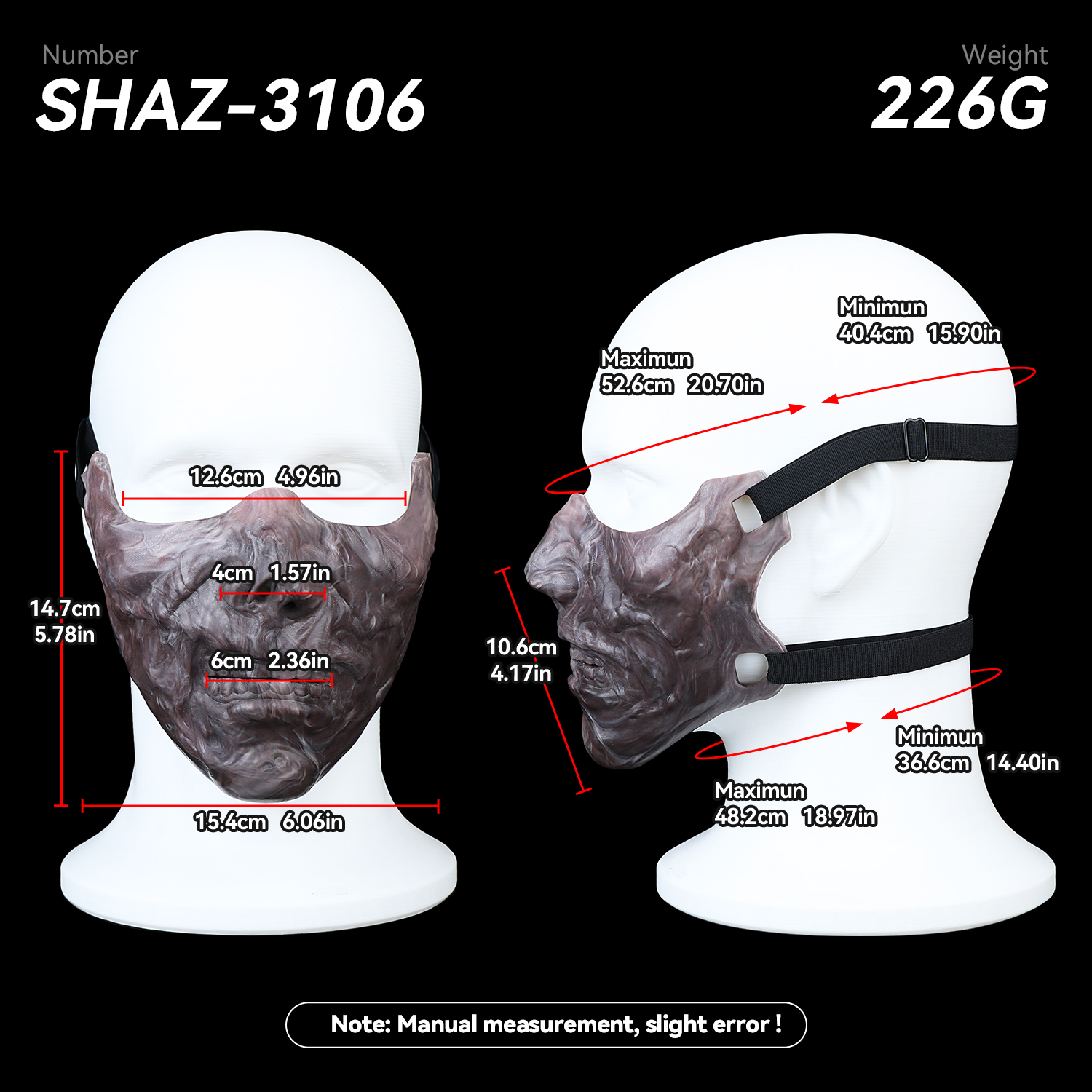 SHAZ Scary Zombie Face Mask, C - Zombie Party Games For Adults recensie en prijs