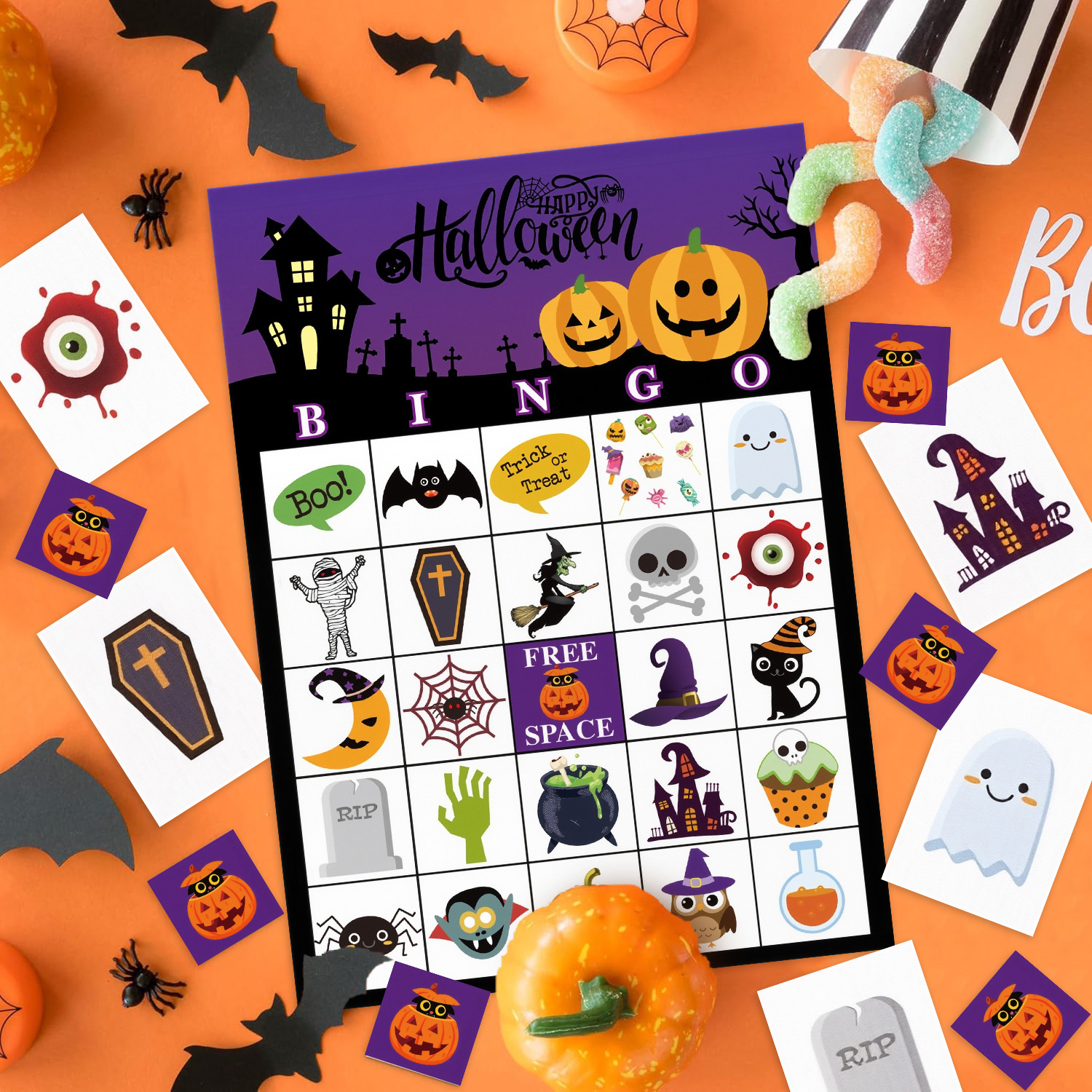 Halloween Bingo Party Table Ca - Party Games Bingo recensie en prijs